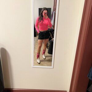 True Religion Women's Pink and Black Skirt